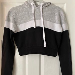 Striped Cropped Hoodie